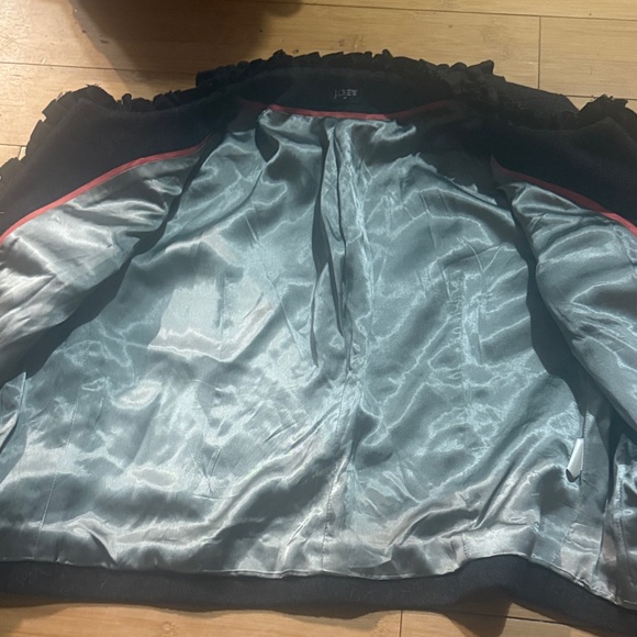 J. Crew Black Blazer with Ruffle Accents - Picture 3 of 4